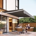 thumbnail image 2 of AECOJOY 13' x 8' Manual Retractable Patio Awning,Outdoor Awning Retractable Sunshade Shelter in Gray, 2 of 8