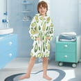 thumbnail image 5 of FORMRS Niños Bathrobe Unisex Hooded Robe Soft Plush Pajamas Sleepwear, Size 7-9T, Avocado, 5 of 7