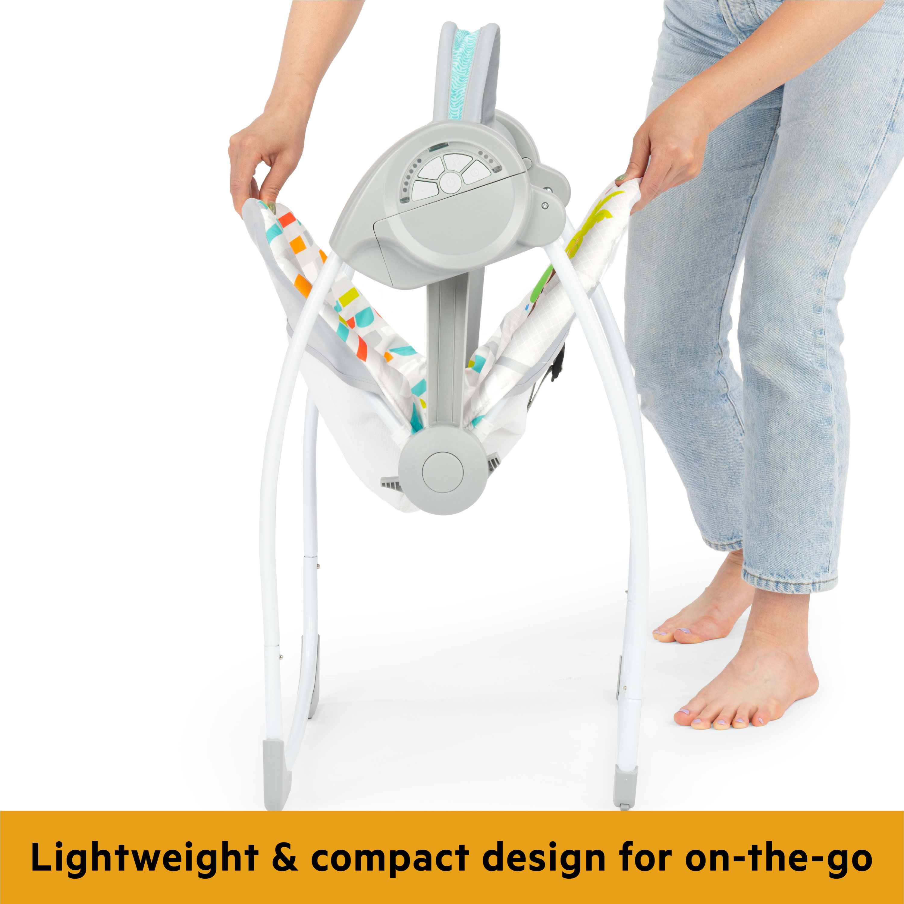 Bright Starts Playful Paradise Portable Compact Baby Swing with Toys, Unisex, Newborn + - image 4 of 18
