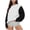White, variant on QQAMB Sweatshirt for Women Patchwork Color Crewneck Pullover Casual Long Sleeve Loose Comfort Sweatshirts Tops