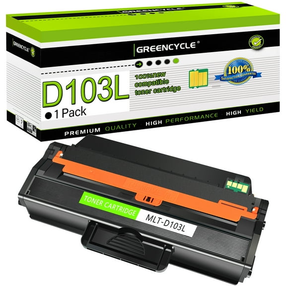 greencycle MLT-D103L high Yield Toner Cartridge Compatible for Samsung MLT-D103L MLTD103L 103L Use with ML-2955ND ML-2955DW ML-2950ND SCX-4729FW SCX-4729FD Laser Printer (Black, 1-Pack)