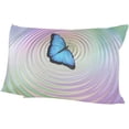 thumbnail image 6 of Butterfly Effect Velvet Oblong Lumbar Plush Throw Pillow Cover/Shams Cushion Case - 20x30in - Decorative Invisible Zipper Design for Couch Sofa Pillowcase Only, 6 of 7