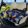 thumbnail image 3 of Psesaysky Golf Cart Seat Covers Neon Jellyfish Pattern Golf Cart Seat Blanket with 4 Pockets and Handle, Non-slip Universal Fit for EZGO, Yamaha, Club Car and Other 2-Seat Carts, 51"x 30.3", 3 of 8