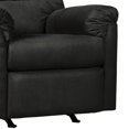 thumbnail image 2 of Fabric Upholstered Rocker Recliner with Tufted Backrest, Black, 2 of 3