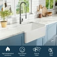 thumbnail image 4 of 24 Inch White Farmhouse Sink-White Farm Sink for Small Kitchen and Laundry, Luxury Apron Front  Fireclay Porcelain Ceramic ink Single Basin with Bottom Grid and Strainer, 4 of 7