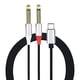 thumbnail image 4 of USB C a cable divisor de 6,35 mm Y divisor USB C a 6,35 mm Cable adaptador de 1/4 de pulgada, 4 of 9