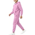 thumbnail image 6 of Mooqilaa Boys Athletic Outfit Sets, Long Sleeve 2 Piece Fleece-lined Casual Boys' Activewear Clothing Sets Pink Size 9-10 T, 6 of 6