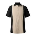 thumbnail image 4 of Durtebeua Men's Vintage Bowling Shirt Short Sleeve Button Down Summer Cuba Beach Shirts Black,3XL, 4 of 5