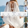 thumbnail image 2 of Sentmoon Cover Up Beach Dress 2026 Summer Solid Color Cold Shoulder Patchwork Breathable Loose Fit Beach Vacation Essentials Resort Dress for Travel and Holiday Free Size, 2 of 7