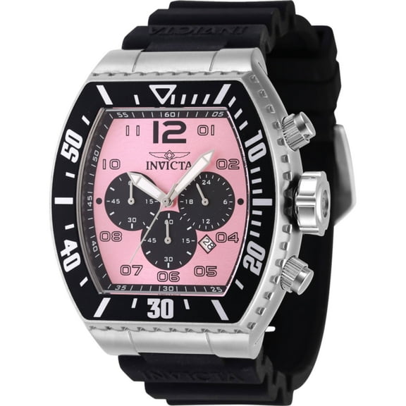 Invicta 47286 Men's Pro Diver Pink, Black Dial Chronograph Watch