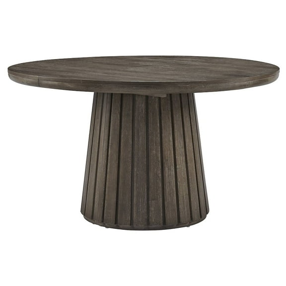 Magnussen Home Kavanaugh Weathered Kona Brown Extendable Round Dining Table