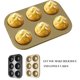 thumbnail image 5 of Ounissouiy Molde para magdalenas de 6 cavidades, bandeja para magdalenas, molde para magdalenas y Chocolate, molde para magdalenas, molde para Type1 NO1 Ounissouiy HA002382-01, 5 of 6