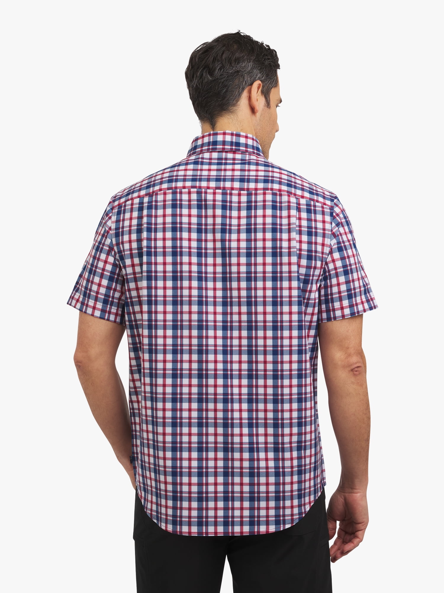 Chaps Men's and Big Men's Short Sleeve Everyday Performance Woven Shirt, Sizes S-3XL