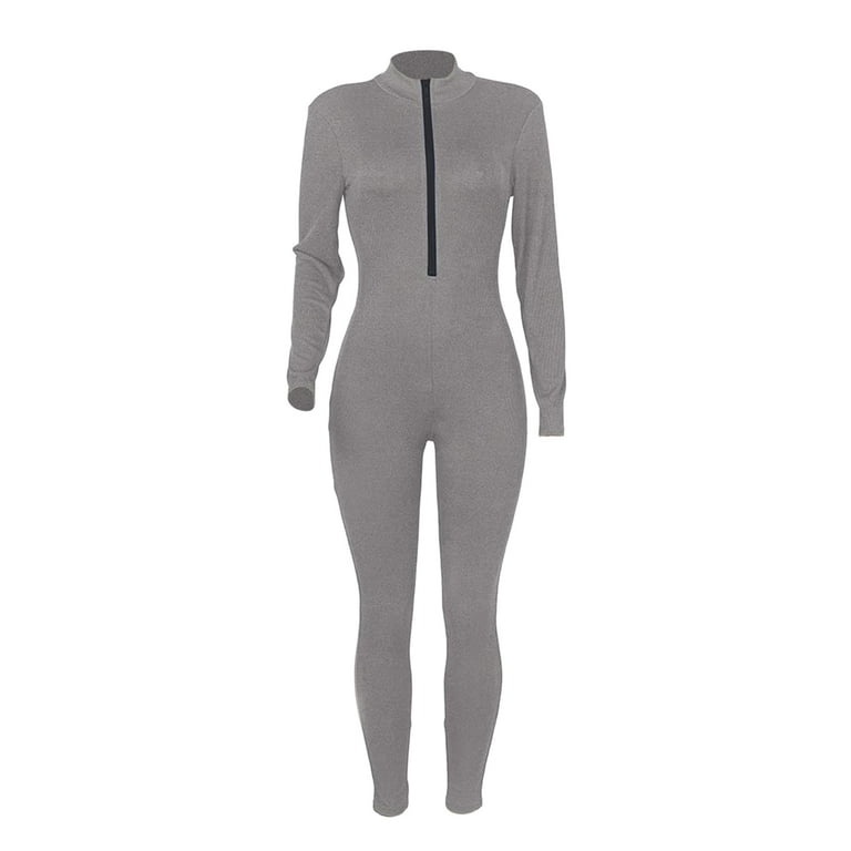 Multitrust Women One Piece Bodycon Jumpsuit Solid Color Multitrust Women One Piece Bodycon Jumpsuit Solid Color