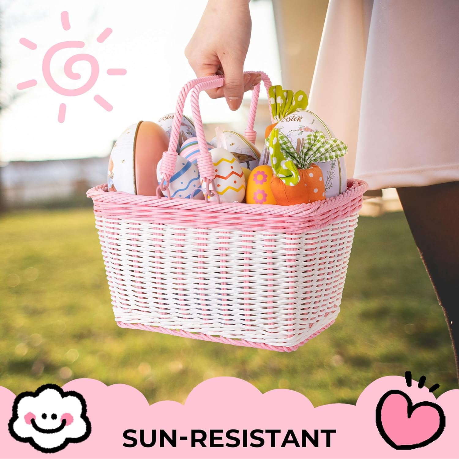 Kids Bike Basket, Front Bicycle Bike Baskets for Kids, Small Wicker Bike Basket for Boys and Girls, Small Wicker Basket for Bike, 9¾" x 7" x 6", 1-Pack