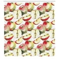 thumbnail image 3 of Ambesonne Fruits Shower Curtain, Apples Food Art Watercolor, 69"Wx84"L, Reseda Green Ivory Red, 3 of 3