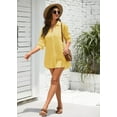 thumbnail image 3 of Long Sleeved Women Button Down Casual Loose Blouse Covers-up, 3 of 4