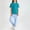 Sky Blue, variant on 1-12Y Kids Solid Color Crew Neck Short Sleeve Top & Elastic Waist Mosquito Repellent Pants Set Black 1-2 Years
