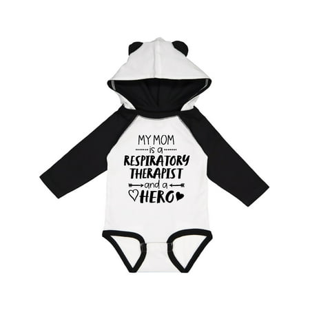 

Inktastic My Mom is a Respiratory Therapist and a Hero Gift Baby Boy or Baby Girl Long Sleeve Bodysuit