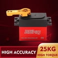 thumbnail image 4 of Servo Numérique à Couple Élevé de 25KG avec Rotation de 270°, Boîtier en Alliage d'Aluminium Rouge et PBT, 5 Engrenages en Acier Inoxydable, 2 Roulements BB, Klaxons en Métal Orange 25T, Tension de 4.8V-7.2V, Vitesse de 0.14-0.18sec/60°, 4 of 6