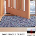 thumbnail image 3 of Blue Ethnic Paisley and Floral Pattern Door Rugs,Washable Non Slip Door Mats Indoor,Decorative Door Mats,Entry Mat Indoor for Entrance,Bedroom,Kitchen,Bathroom,30"x17", 3 of 6