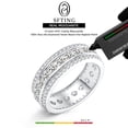 thumbnail image 3 of SFTING Moissanite Mens Wedding Rings Women 925 Sterling Silver Wedding Band D Color VVS1 Size 7, 3 of 12