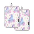 thumbnail image 7 of Yayeee Pot Holders Kitchen Heat Resistant with Pockets 7"x9.8" Cotton Oven Cooking Hot Pads, Pink Skates, 7 of 7