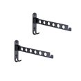 thumbnail image 1 of Ounissouiy Colgador de ropa plegable negro, estantes de secado de ropa de pared plegables, colgadores de ropa de aluminio espacial, perchero de Almacenamiento y organización del hogar 2 piezas, 1 of 6