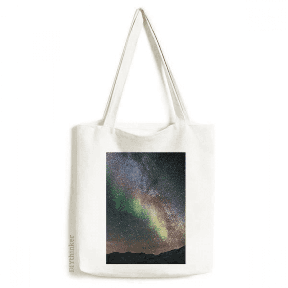 Dark Colorful Sky Clouds Art Deco Fashion Tote Canvas Bag Shopping Satchel Casual Handbag