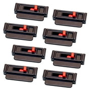 Seat Belt Tension Adjuster (Universal 8-Pack Black) - Relieves Irritation and Prevents Seat Belt Neck Discomfort While Driving or Riding in Cars - Slide, Lock and Go