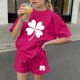 thumbnail image 5 of Vestido de manga corta para niños Día de San Patricio impreso conjunto de dos piezas niñas casual cuello redondo blusa y pantalones cortos, 5 of 6