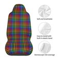 thumbnail image 5 of Pofeuu Rainbow Houndstooth Print Automotive Car Seat Covers Flat Cloth Full Set Seat Covers,Car Seat Covers front seats for Cars Trucks and SUVs(Two packs), 5 of 7