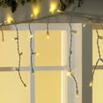 Holiday Time 200 Slow Shimmering LED Icicle Lights Warm White Easy