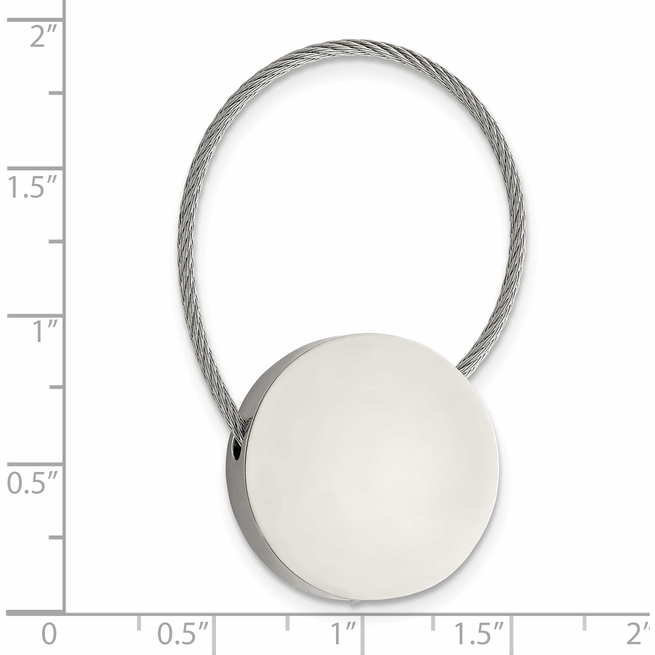 Stainless Steel Polished Cable Circle Key Ring Made In China -Jewelry By Sweet Pea