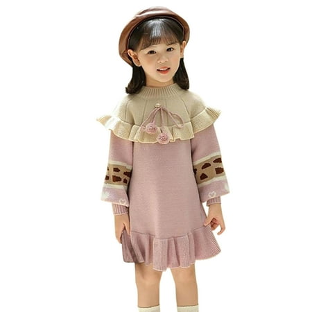 

Baby Girls Dress Long Sleeve Patchwork Princess Outfits Toddler Cute Cartoon Soft Trendy Spring Summer Casual Gifts To Child Girls Clothes