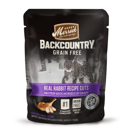 UPC: 0022808471233 | Merrick Backcountry Real Rabbit Recipe Cuts Wet Cat Food 3 oz Bags (24 Pack)