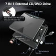 thumbnail image 5 of External DVD CD RW Optical Drive Portable DVD Burner with USB3.0 SD TF Card Slots CD Player Writer, 5 of 5