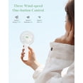 thumbnail image 5 of Minthouz 90° Automatic Head Shaking Fan with Rotating Base, 3 Speed Adjustable Desk/Table Handheld Fan,White, 5 of 11