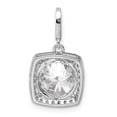 thumbnail image 4 of Sterling Silver Rhodium-plated Polished CZ Pendant QP4128, 4 of 4