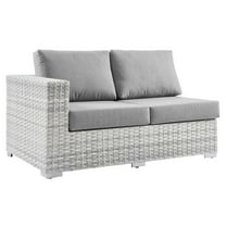 Modway Convene Outdoor Patio Left-Arm Loveseat in Light Gray Gray