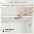 thumbnail image 4 of Gianna 6-Tier Bookshelves with Adjustable Shelves, Floor Standing Bookcase for Home & Office Storage, White, 4 of 5