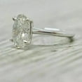 thumbnail image 2 of 2Ct Lab Created Diamond Oval Cut Solitaire Fancy Ring 14K White Gold Plated, 2 of 3