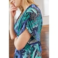 thumbnail image 4 of ellos Women's Plus Size Knit Tie-Back Maxi Dress - 10/12, Black Tropical Print, 4 of 6