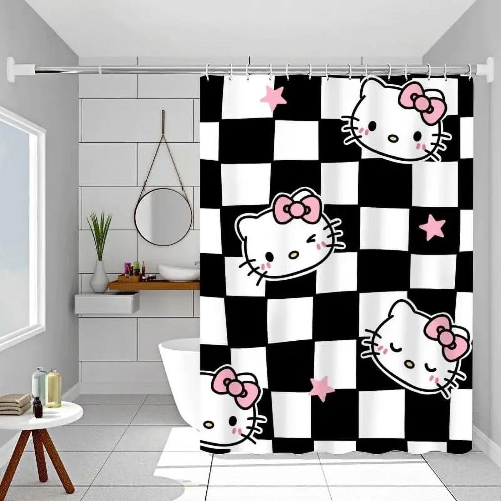 Sanrio Hello Kitty Garden Kitty Fabric Shower Curtain 70 hotsell