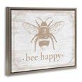 thumbnail image 2 of Stupell Industries Rustic Lodge Bee Happy with Rustic Border Brown Floating Frame Canvas Art, 21 x 17, by Lettered and Lined, 2 of 8