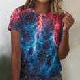 thumbnail image 2 of Camisetas Casuales de Manga Corta con Cuello de Tripulación Impresa de San Valentín Tee Gráfica Ligera Top 95% Poliéster 5% Elastano para el Uso Diario, Camiseta de Moda Cómoda, 2 of 9