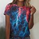 thumbnail image 2 of Camisetas Casuales de Manga Corta con Cuello de Tripulación Impresa de San Valentín Tee Gráfica Ligera Top 95% Poliéster 5% Elastano para el Uso Diario, Camiseta de Moda Cómoda, 2 of 9