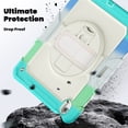 thumbnail image 4 of For iPad Air 13 inch Case (2025 M3/2024 M2), 360 Rotating Shockproof Cover with Stand, Screen Protector, Shoulder Strap, Rainbow Blue, 4 of 7