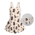 thumbnail image 5 of Xoenoiee Dachshund Paw Heart Love Print Toddler Little Girls One Piece Swimsuits Ruffles Bathing Suits Sleeveless Swimwear Crewneck Swim Dress with Ruffle Skirt, Size 6-7 Years, 5 of 7