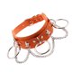 thumbnail image 3 of Minnieouse Gargantilla de cuero negro Harajuku para mujer, Collar de cadena Punk gótico para mujer, gargantilla Sexy para chicas, joyería de Ropa, zapatos y accesorios Miscelánea naranja Minnieouse PS11274-06, 3 of 6